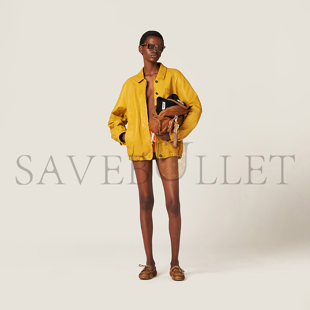 MIU MIU NAPPA LEATHER TOP-HANDLE BAG 5BB159 (32*22*14cm)